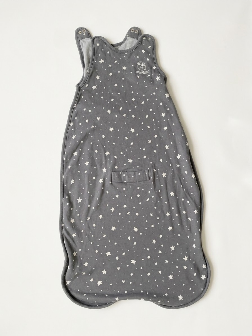 Woolino 4 Season Gray Star-Print Baby Sleep Sack Pajama